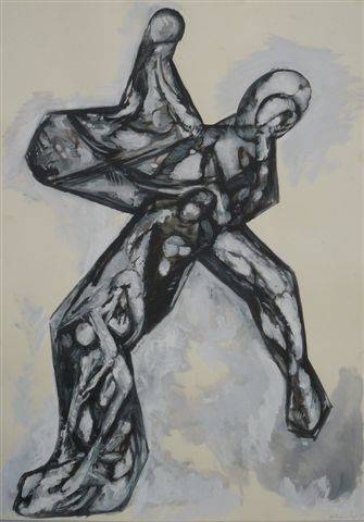 2 Figurinen, 50x70 cm